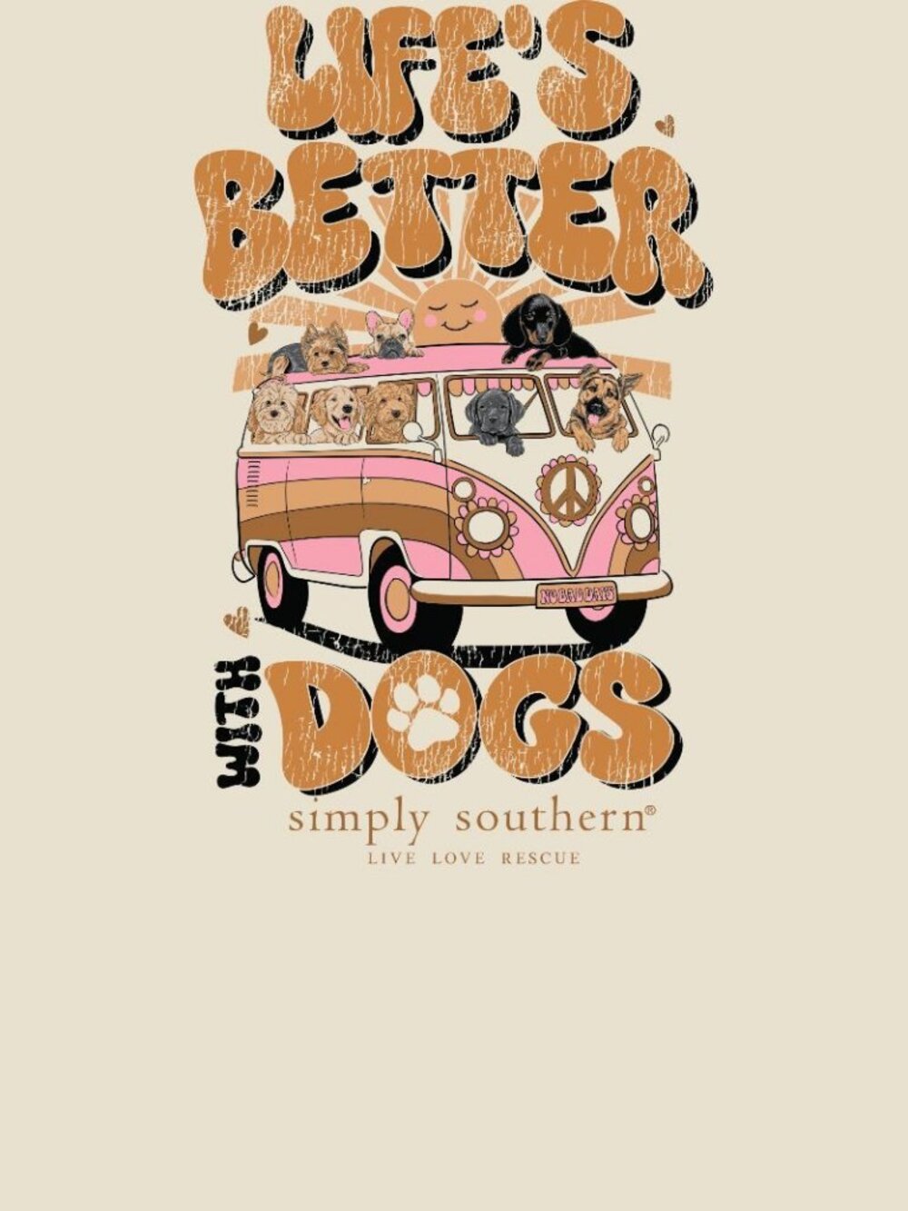 Life is Better with Dogs Shirt by Simply Southern - Picture 2 of 3